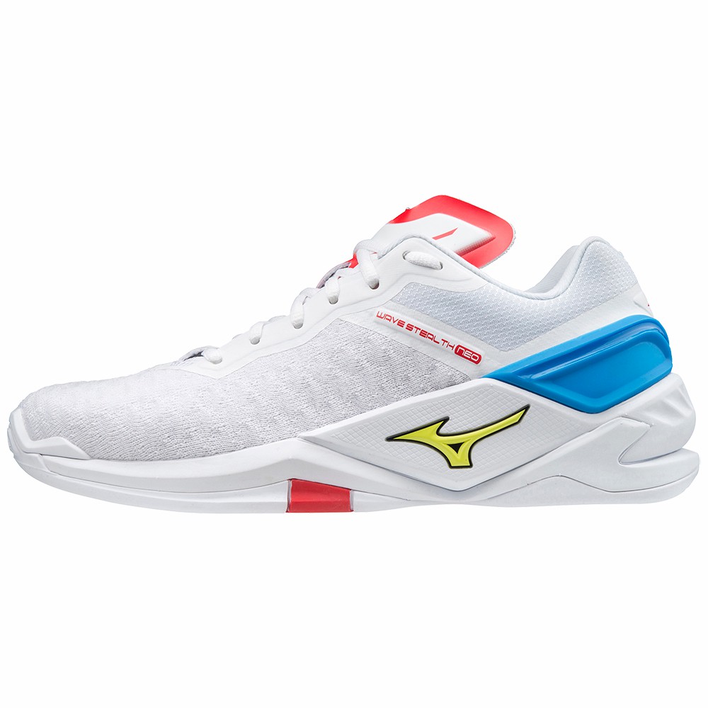 Panske Hadzanarske Tenisky Mizuno Wave Stealth Neo Biele/Žlté Vypredaj SKBT72468